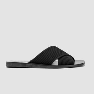 New Everlane The Day Crossover Sandal in ReKnit Black Size 9